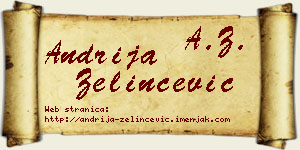 Andrija Zelinčević vizit kartica